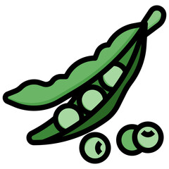 peas filled outline icon,linear,outline,graphic,illustration