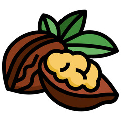 walnut filled outline icon,linear,outline,graphic,illustration