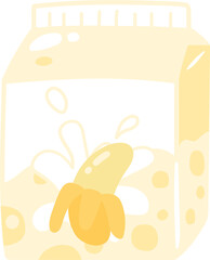 Banana milk illustration