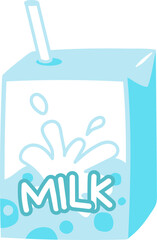Vanilla milk illustration