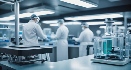 Interior of modern biopharmaceutical laboratory