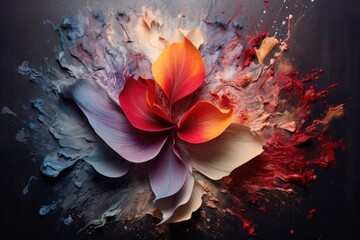 Mysterious abstraction using flower petals