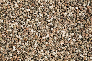 Gravel texture. Stones background. Rocks pattern. Little stones background. Gray noise backdrop. Pebble texture. Pile of rocks. Gravel made of crushed stone.
