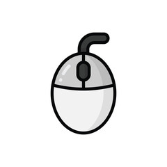 Mouse Cartoon Vector Icon Illustration. Technology Icon Concept Isolated Premium Vector. Flat Cartoon Style