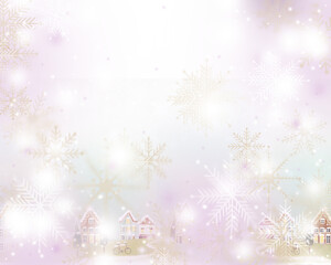 abstract winter beautifulbackground with snowflakes