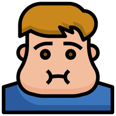 face1 filled outline icon,linear,outline,graphic,illustration