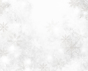 abstract beautiful marble silver background with snowflakes
