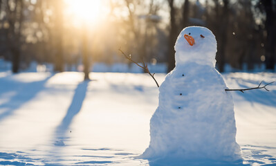 Snowman in the Snow