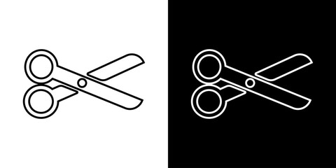 Scissors, shears vector illustration. Paper or hair cut icon. Steel cutter business sing.