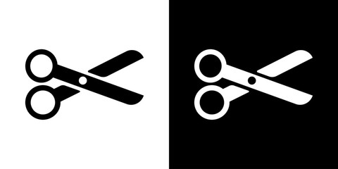 Scissors, shears vector illustration. Paper or hair cut icon. Steel cutter business sing.