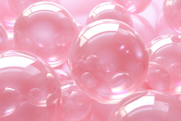 Abstract pink spheres background