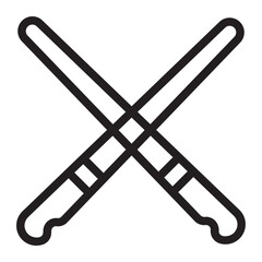chopsticks line icon