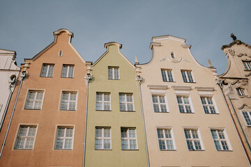 Fototapeta na wymiar Wunderschöne Altstadt Danzig / Gdansk in Polen. Danzig und seine bunten Häuser im Herbst. Polen 8