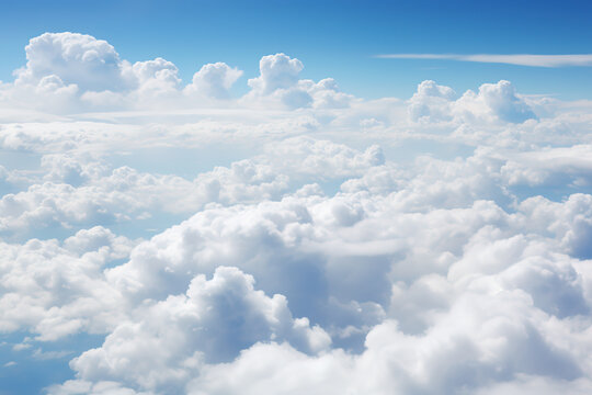 Clouds as seen from the window of an airplane. © NEXTUZ