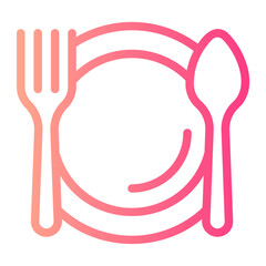 cutlery gradient icon