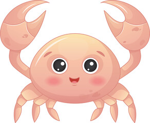 Vector Cute Cartoon Baby Crab