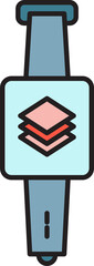 Smartwatch and Layer Icon
