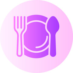 cutlery gradient icon