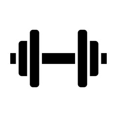 Dumbbell glyph vector icon isolated. Dumbbell stock vector icon for web, mobile app and ui design