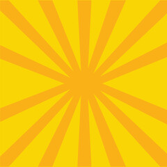 Sun rays Retro vintage style on yellow background, Sunburst Pattern Background. Rays. Summer Banner Vector illustration
