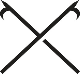 Pike pole firefighter equipment isolated on white