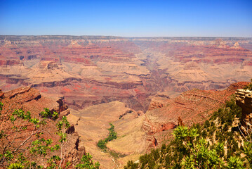 Blue Sky Day At The Grand Canyon Arizona