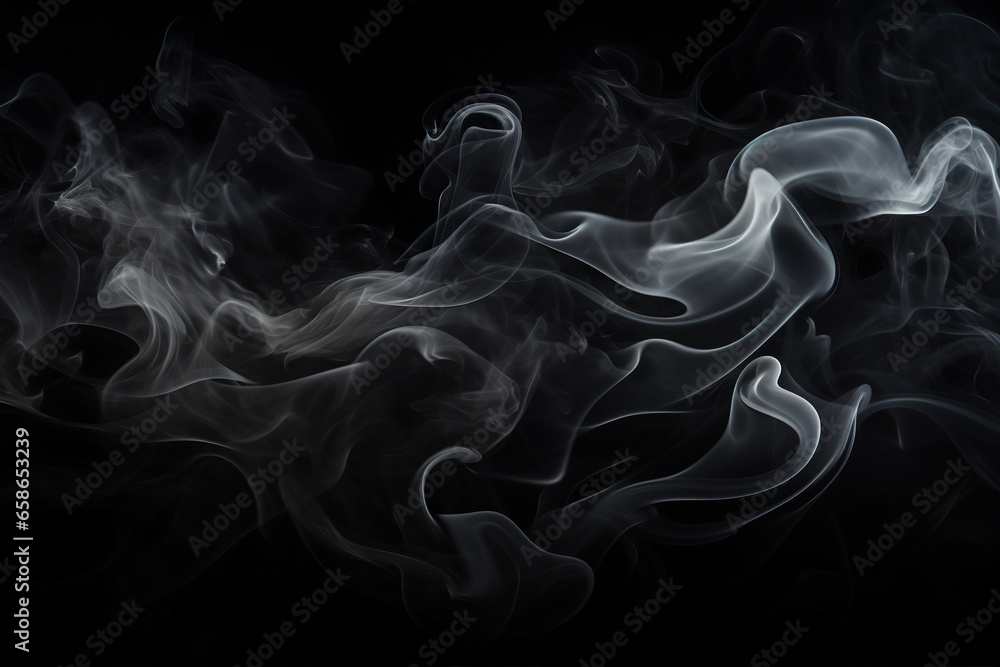 Poster smoke on a black background