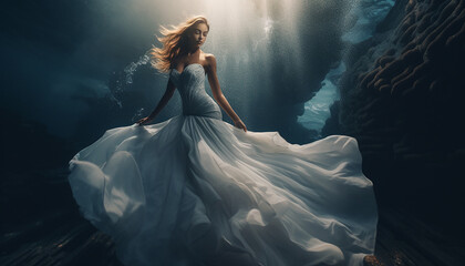 Mermaid inspired wedding gown