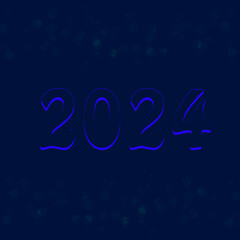 3d rendering 2024 written in green on a green background