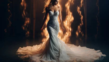 Foto op Canvas Mermaid inspired wedding gown © sezerozger