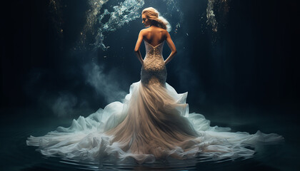 Mermaid inspired wedding gown