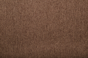 Brown fabric texture. Natural linen texture. Light brown coarse fabric. Square closeup fragment, top view. Canvas background. natural cotton burlap. Vintage textile backdrop. Old flax fabric.