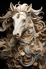Paper Artistry: The Majestic Horse Sculpture