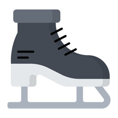 Ice Skating Flat Icon