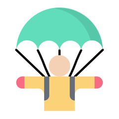 Parachute Flat Icon