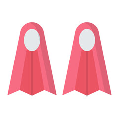 Swimming Fins Flat Icon