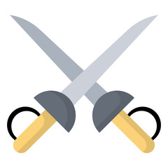Fencing Sword Flat Icon