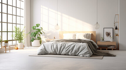 A serene and calming evening bedroom