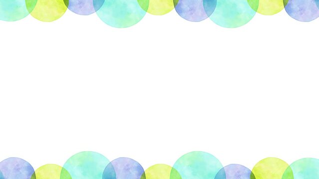 Watercolor semicircle decoration (15 seconds loop)