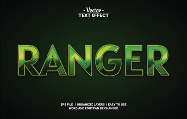 Ranger Editable Vector Text Effect.
