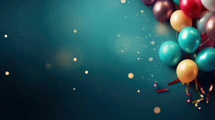 Fototapeta premium Celebration Design Background with Balloons