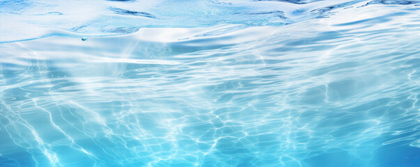 Obraz premium Real water waves in ocean, Ripples in blue water