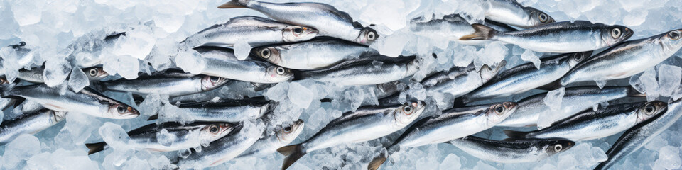 fish on ice background 