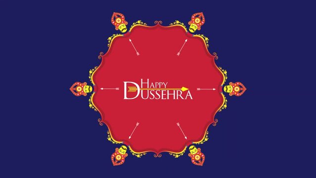 Happy Dussehra festival, illustration of Lord Rama killing Ravana in Dussehra,Vijayadashami background
