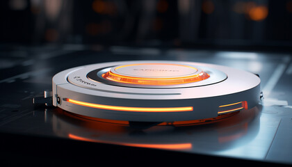 Futuristic turntable creative photography