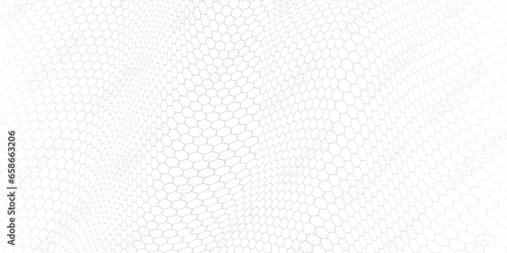 Poster hexagon waves banner. hexagon texture. dna pattern, simple background, techno molecule waves, abstra
