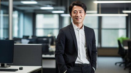 Obraz premium Businessman Standing in Office