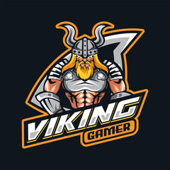 Viking Gamer Vector Mascot Logo Template Design Viking logo design. Sport team mascot