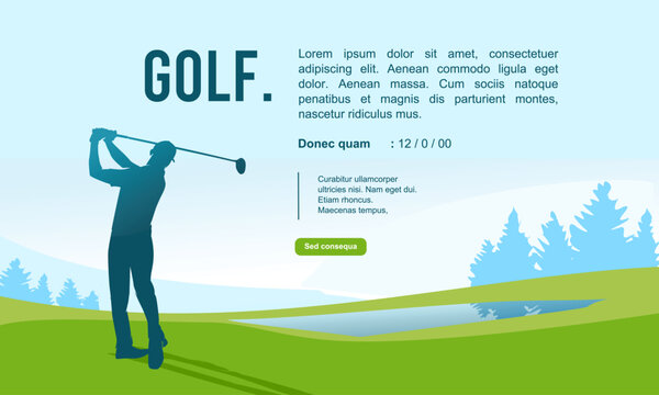 Great simple golf background design for any media	