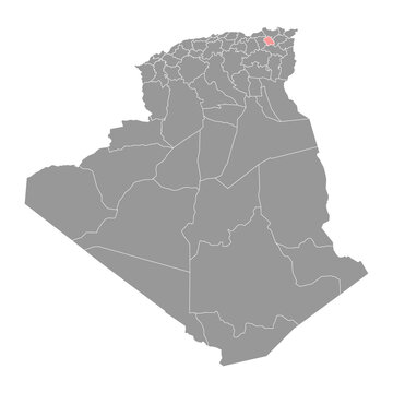 recommend clip art: Constantine province map, administrative division of Algeria.